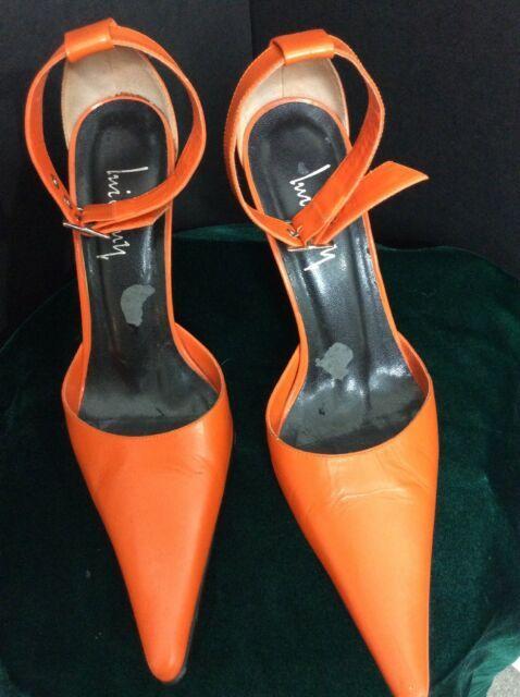 Pointy Orange Logo - Women Luichiny Orange Stiletto Heel Pointy Toe & Ankle Strap Size 71 ...