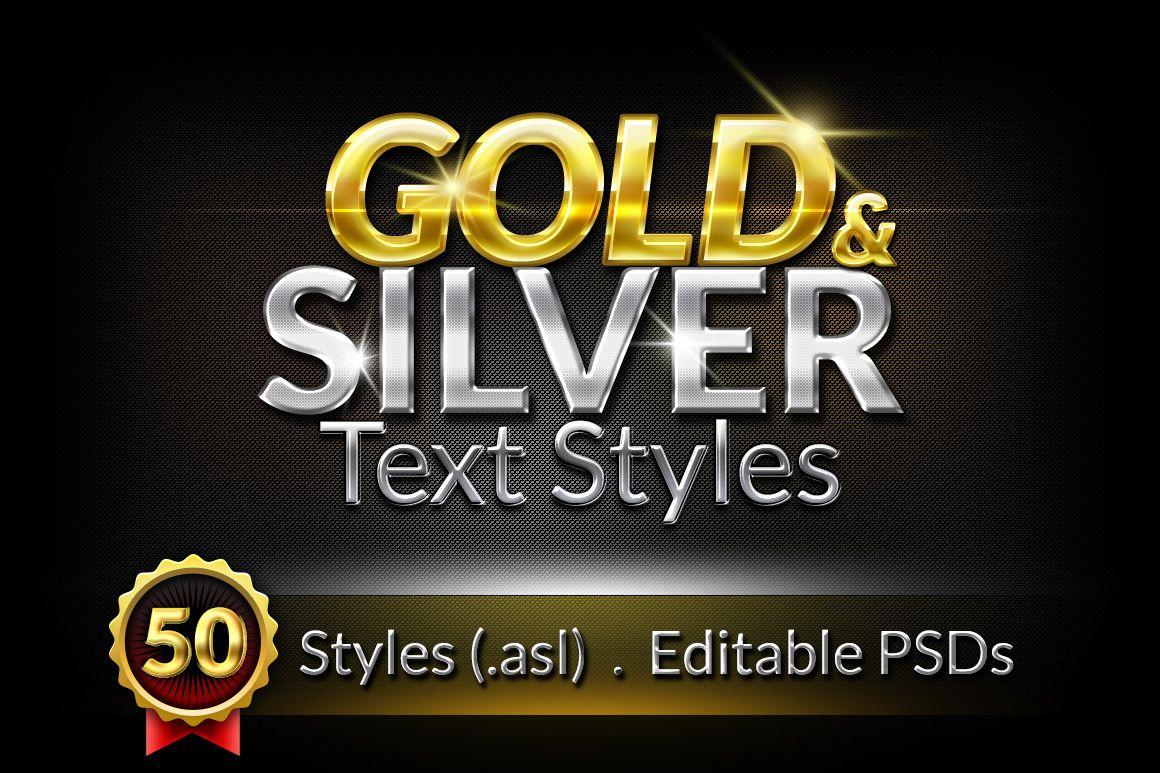 Gold and Silver Logo - Gold & Silver Text Styles