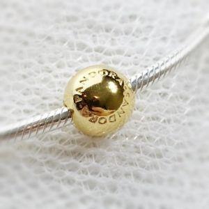 Gold and Silver Logo - Genuine Pandora SHINE 18K Gold Silver Logo Clip Charm Bead 767053 | eBay