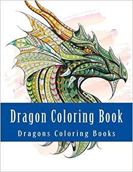 Cool Simple Dragons Logo - Dragon Coloring Book: Simple Large Print One Sided Stress Relieving