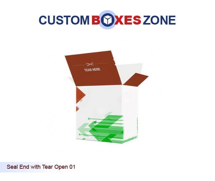 Tear Open Logo - Custom Perfect Seal End with Tear Open | CustomBoxesZone