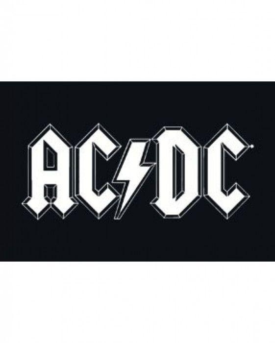 AC/DC Logo - AC/DC Baby Rock Bib logo white