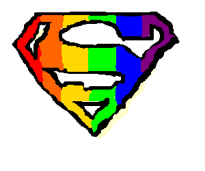 Rainbow Superman Logo - Rainbow superman - Drawception
