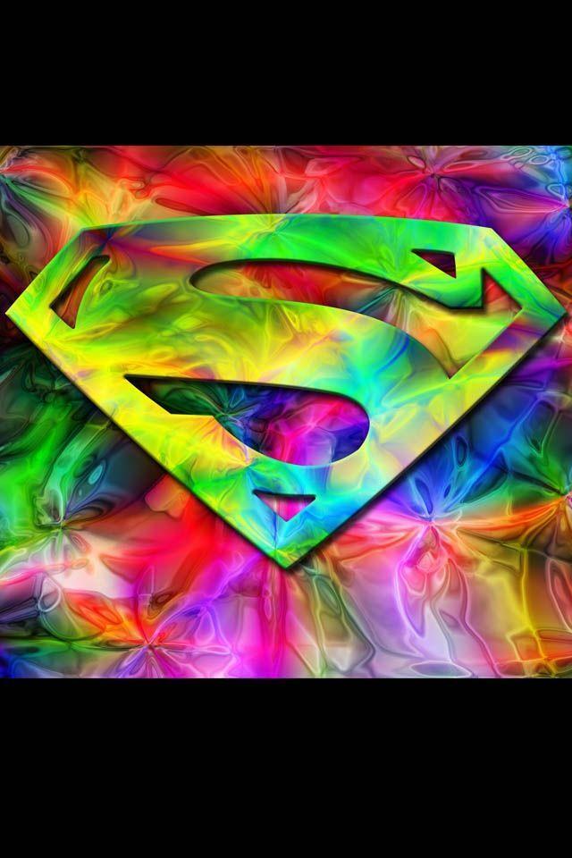 Rainbow Superman Logo - Tye Dye | Tye Dye | Pinterest | Superman, Superman logo and Rainbow