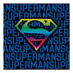 Rainbow Superman Logo - Superman Logo Posters & Prints | Zazzle UK