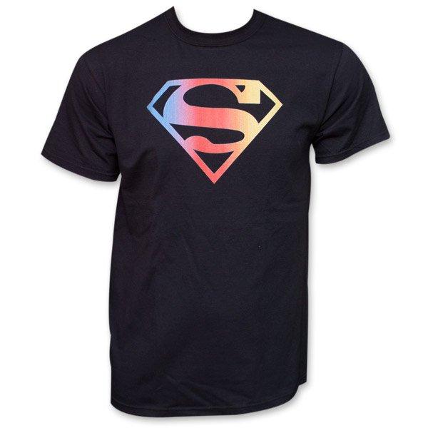 Rainbow Superman Logo - Superman Logo Gradient Rainbow T-Shirt - The Shirt List