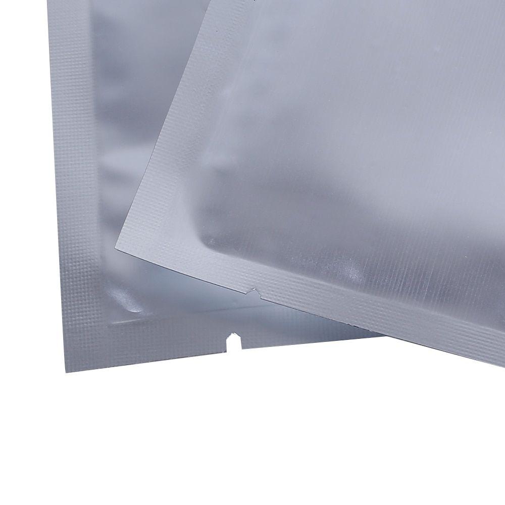 Tear Open Logo - 100pcs Multi Sizes Custom Print LOGO Storage Bag, Tear Notch Silver