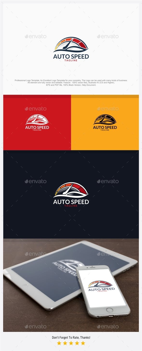 Red Auto Company Logo - Speed Car - Auto Speed Logo by putracetol | GraphicRiver