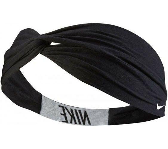 Black Swoosh Logo - Nike Swoosh Logo Twist Headband Sz OS Black/white | eBay