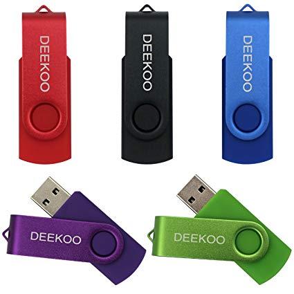 Red Purple Green Blue U Logo - Amazon.com: DEEKOO 5 PCS 8GB USB 2.0 Swivel Flash Drive Memory Stick ...