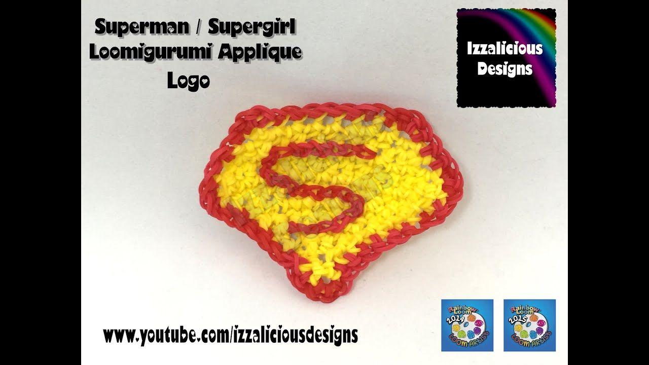 Rainbow Superman Logo - Rainbow Loom Superman | Supergirl Logo Crochet Applique - Hook Only ...