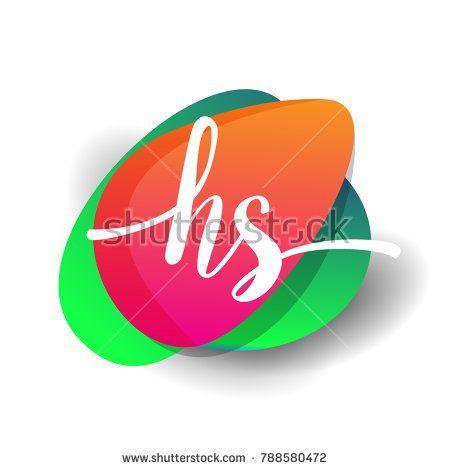 H&S Company Logo - Letter HS logo with colorful splash background, letter combination ...