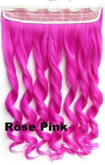 Red Purple Green Blue U Logo - Colorful Candy 12Colors Clip in Hair Extensions 1Weft=5pcs Body Wave