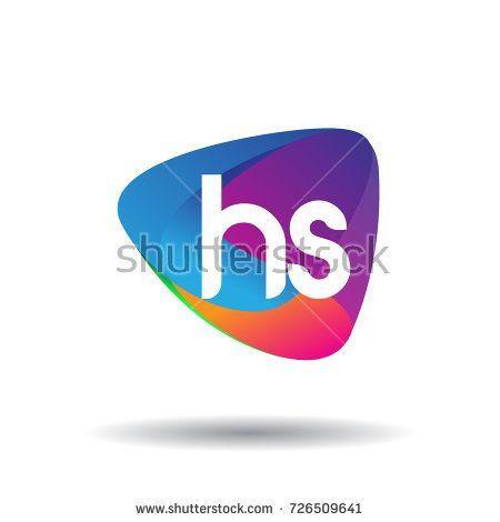 H&S Company Logo - Letter HS logo with colorful splash background, letter combination ...