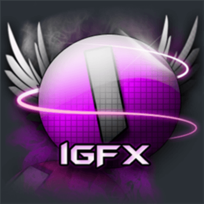 Purple Globe Logo - iGFX purple globe logo