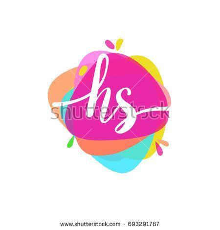 H&S Company Logo - Letter HS logo with colorful splash background, letter combination