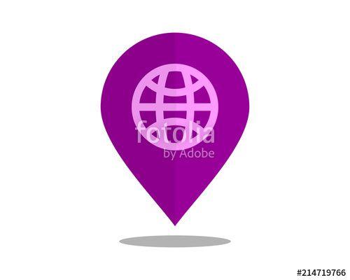 Purple Globe Logo - purple globe marker pin path image vector icon logo