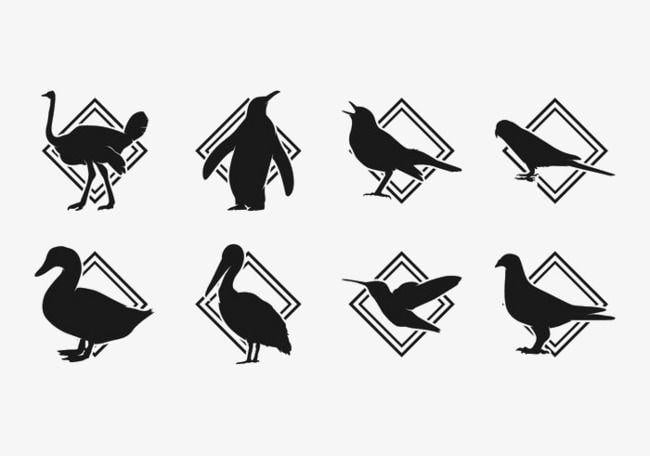 Bird Silhouette Logo - Free Bird Silhouette Logo Vector, Penguin, Birds Silhouettes, Birds ...