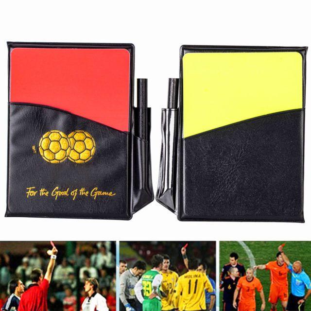 Red and Yellow Sports Logo - Set Outdoor Sport Football Soccer Referee Wallet Notebook & Red