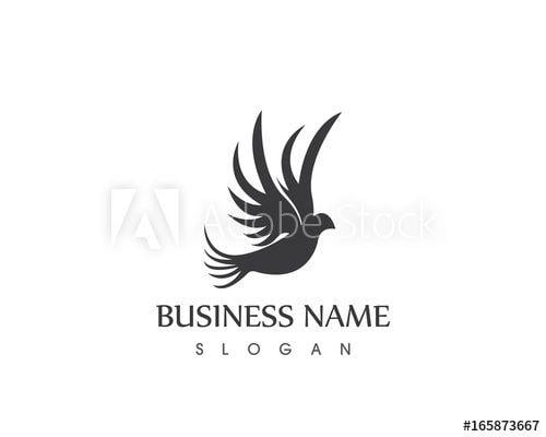 Bird Silhouette Logo - Black Dove Bird Silhouette Logo Design - Buy this stock vector and ...