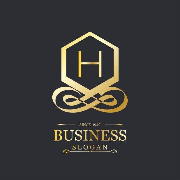 Gold H Logo - Elegant gold logo with the letter h Vector | Free Download