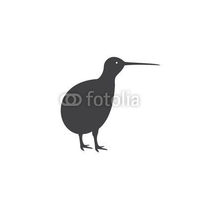 Bird Silhouette Logo - Black kiwi bird silhouette logo | Buy Photos | AP Images | DetailView