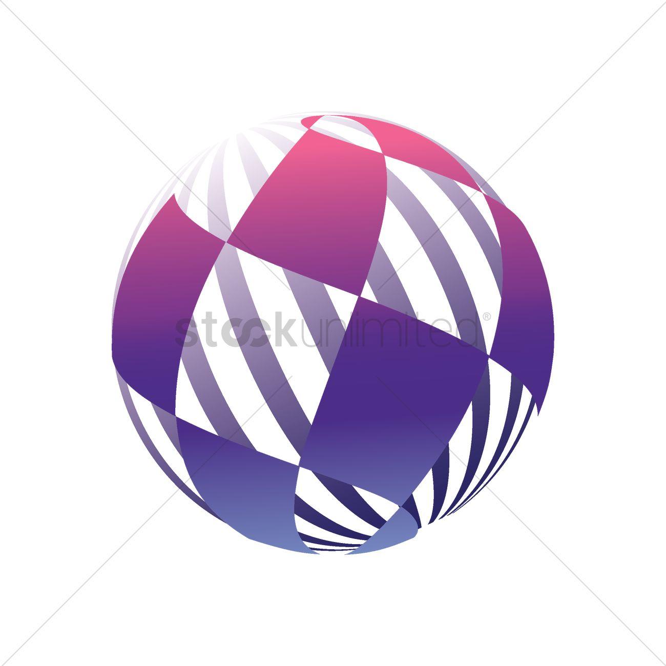 Purple Globe Logo - Globe logo element design Vector Image