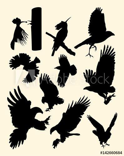 Bird Silhouette Logo - Flying birds silhouette. Good use for symbol, logo, web icon, mascot ...