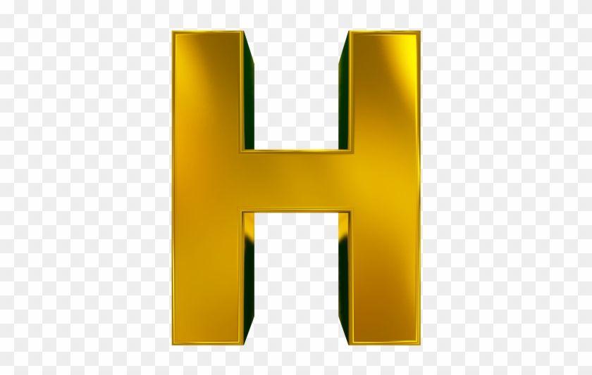 Gold H Logo - Letter H 3d Golden Isolated On White - Letter H Gold - Free ...