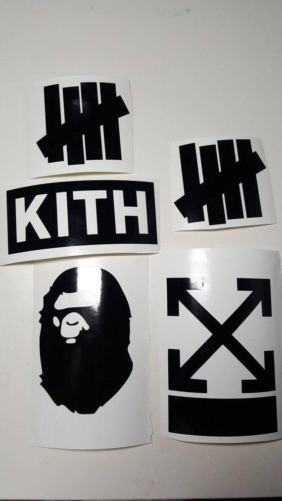 Off White BAPE Logo - Bape Off White Undftd KITH sticker decals | Etsy