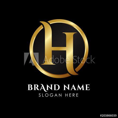 Gold H Logo - luxury letter H logo template in gold color. Royal premium logo ...