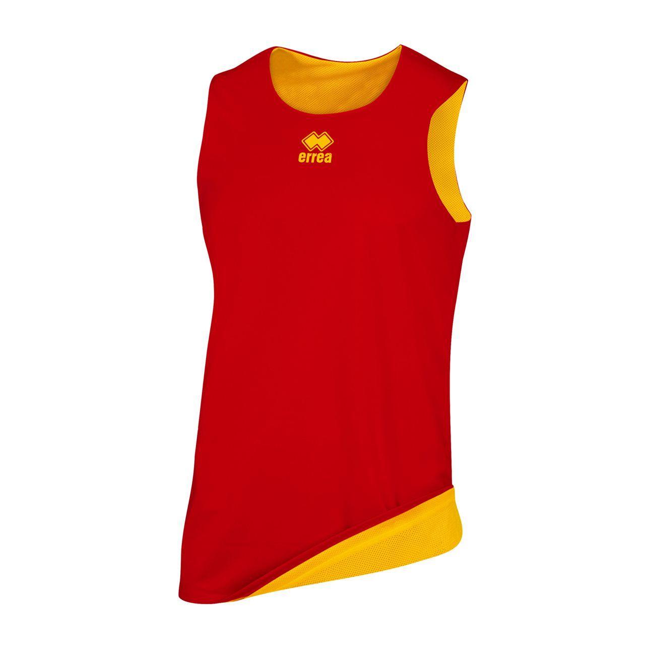 Red and Yellow Sports Logo - Errea Chicago Double Vest Senior Red Yellow