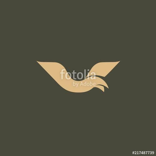 Bird Silhouette Logo - Bird silhouette logo. Vector abstract minimalistic illustration ...