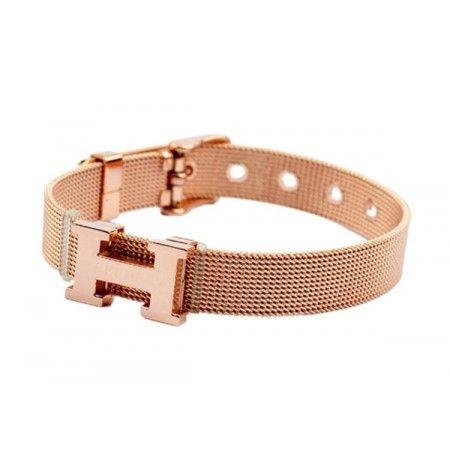 Gold H Logo - Buy Cheap Hermes H Logo Adjustable Band Bracelet Pink Gold