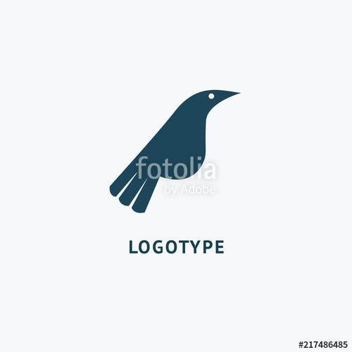 Bird Silhouette Logo - Bird silhouette logo. Vector abstract minimalistic illustration ...