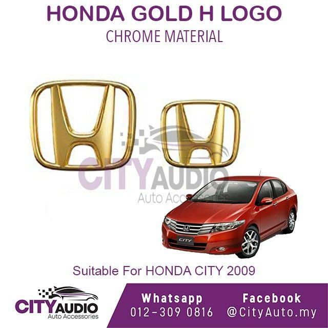 Gold H Logo - HONDA JAZZ GK 2014 Type R **Gold H Logo (Front & Rear)