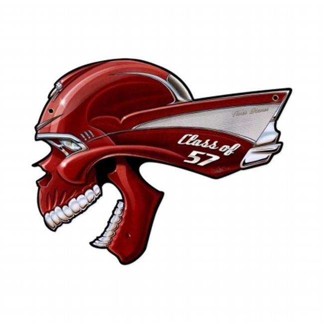 Chevy Skull Logo - Pasttime Signs AMES007 Chevy Skull Class Of 57