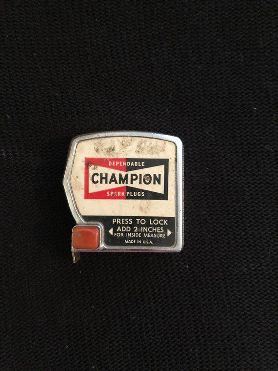 Blank Champion Spark Plug Logo - Champion spark plug advertising tape measure | Etsy
