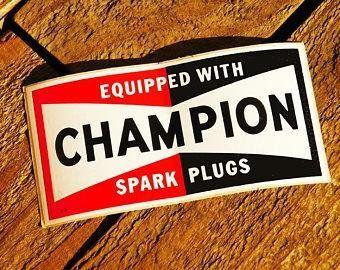 Blank Champion Spark Plug Logo - Spark plugs | Etsy