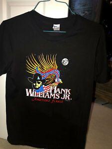 Vintage Hank Logo - Vintage USA Made Hank Williams Jr T Shirt Faded Black Americas