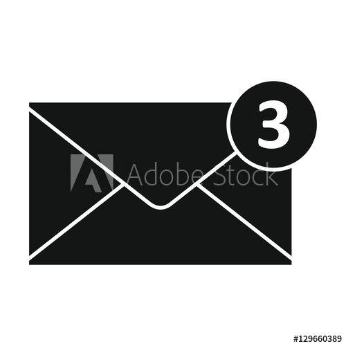 Black Mail Logo - Flat black mail letter icon this stock vector and explore