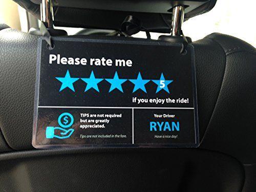 Tips for Uber Car Logo - Amazon.com: (Set of 2) Uber Lyft Tips + 5 Stars Rating Sign Car ...