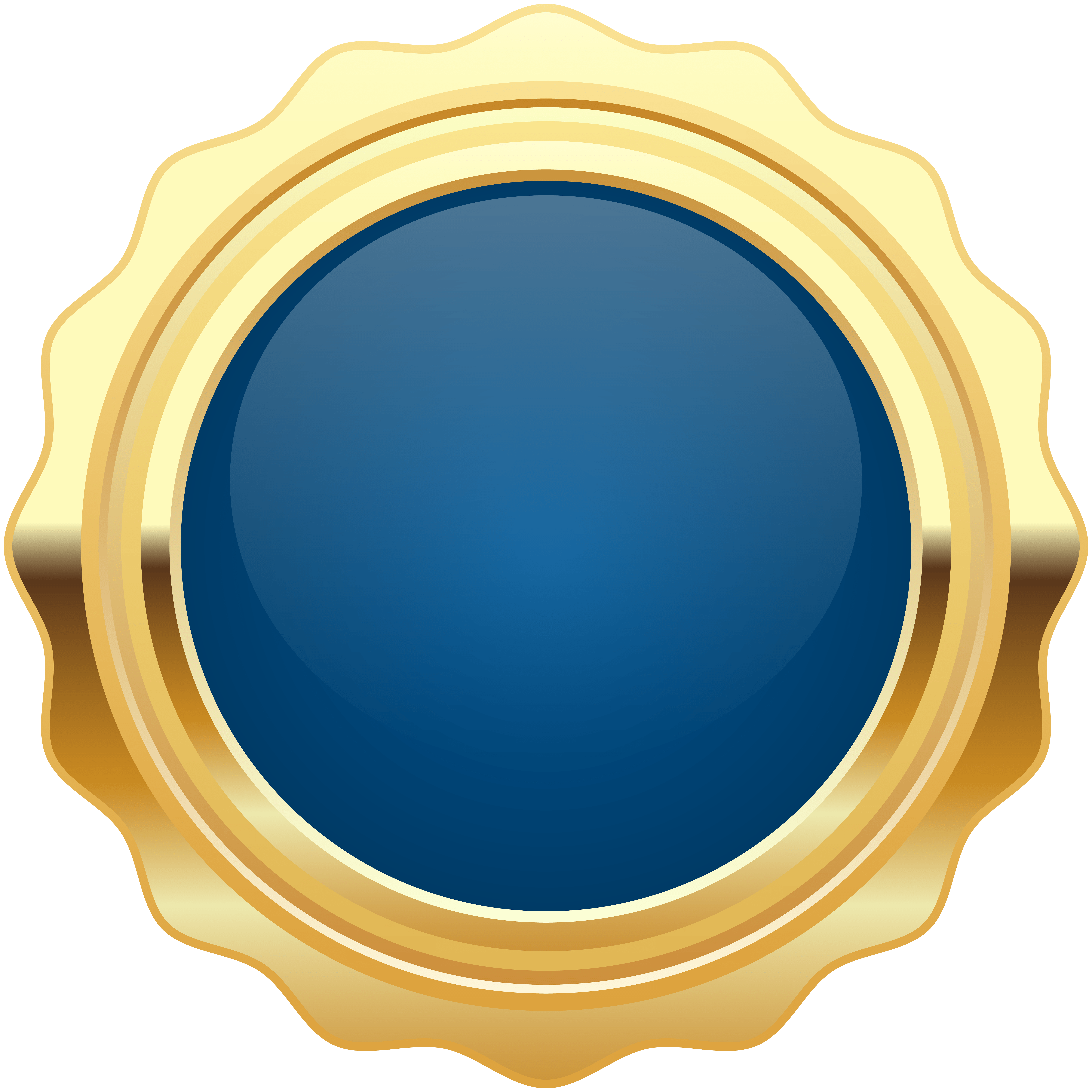 Blue Gold Circle Logo - Seal Badge Blue Gold PNG Clip Art Image | Gallery Yopriceville ...