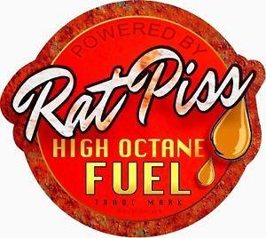 Old School Ford Logo - 2x RAT PISS Sticker No.2 decal car truck lunchbox racing old school ...