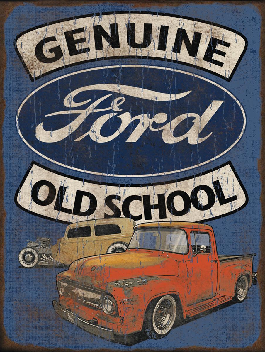 Old School Ford Logo - Genuine Ford Old School Sign 15976TS - Free Shipping on Orders Over ...