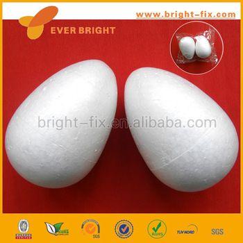 Red and White Oval Egg-Shaped Logo - Egg Shaped White Foam Balls For Crafts, Foam Ball For School Projects