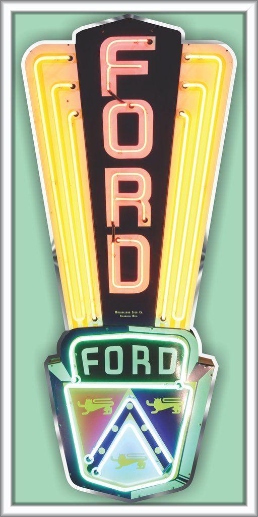 Old School Ford Logo - FORD JUBILEE EMBLEM DEALER V8 VINTAGE OLD SCHOOL SIGN REMAKE BANNER