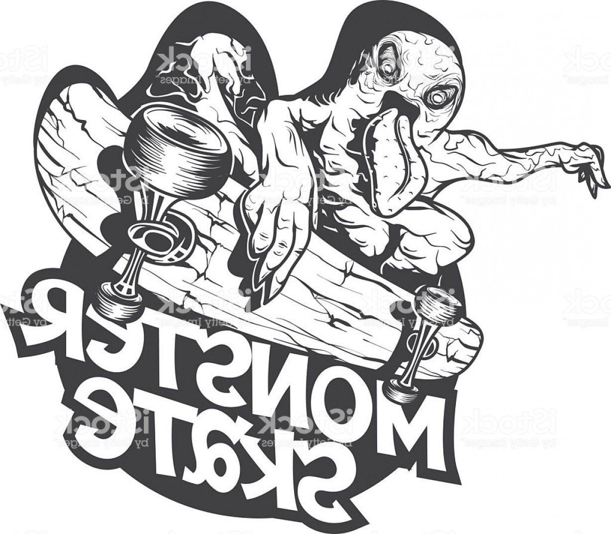 Black and White Monster Logo - Monster Logo Vector