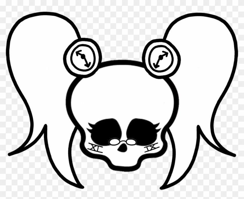 Black and White Monster Logo - Monster High Clipart Black And White High Skull Drawings