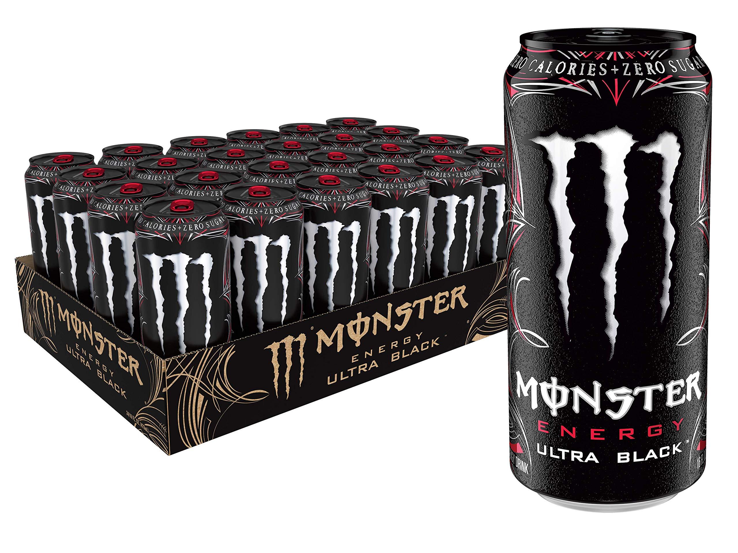 Black and White Monster Logo - Amazon.com : Monster Energy Zero Ultra, Sugar Free Energy Drink, 16